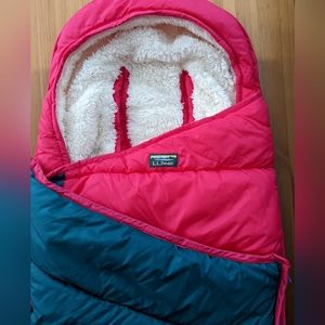 Llbean like new stroller bunting, sled sleeping bag